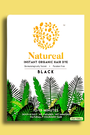 Instant Organic Hair Dye (Black) Single Sachet | 1x25ml